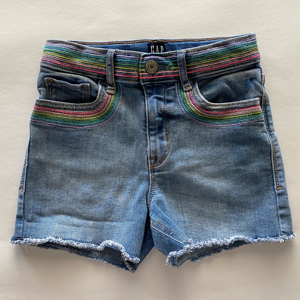 Gap Kids - Girls High Waist shorts, denim, Size 8